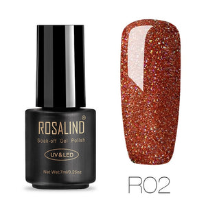 ROSALIND Gel Varnish Nail Polish All For Manicure Set 7ML Semi Permanent Vernis UV Base Coat Nails Art Gel Nail Polish Lacquer