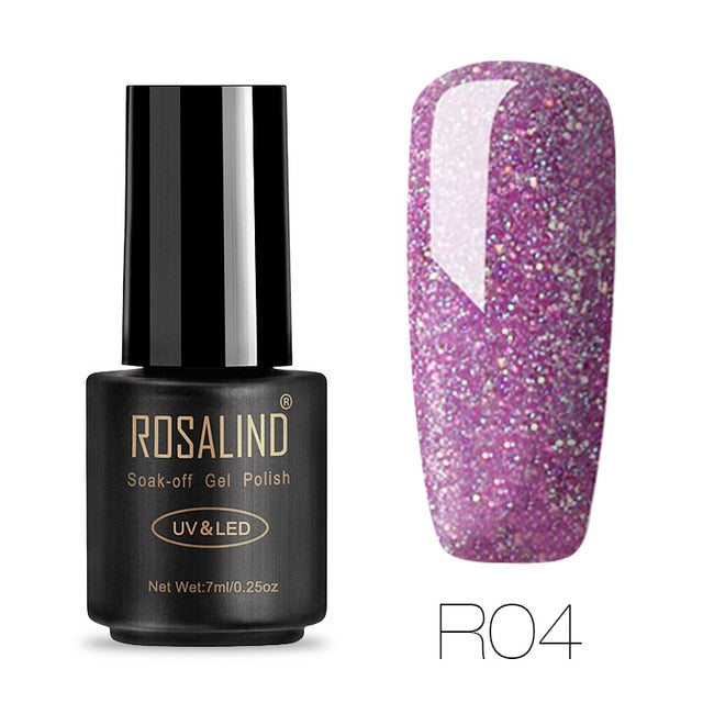 ROSALIND Gel Varnish Nail Polish All For Manicure Set 7ML Semi Permanent Vernis UV Base Coat Nails Art Gel Nail Polish Lacquer