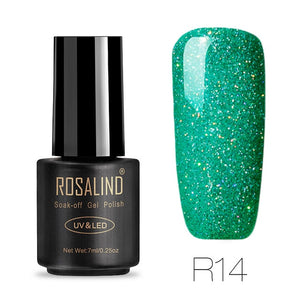 ROSALIND Gel Varnish Nail Polish All For Manicure Set 7ML Semi Permanent Vernis UV Base Coat Nails Art Gel Nail Polish Lacquer