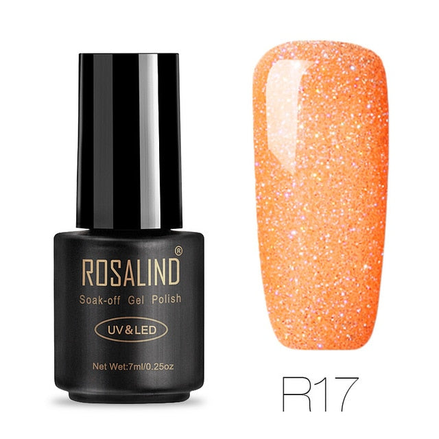 ROSALIND Gel Varnish Nail Polish All For Manicure Set 7ML Semi Permanent Vernis UV Base Coat Nails Art Gel Nail Polish Lacquer