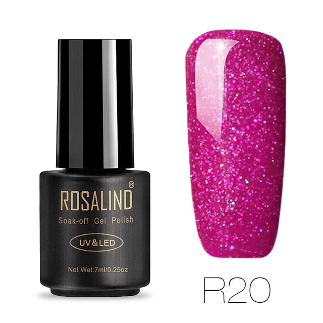 ROSALIND Gel Varnish Nail Polish All For Manicure Set 7ML Semi Permanent Vernis UV Base Coat Nails Art Gel Nail Polish Lacquer