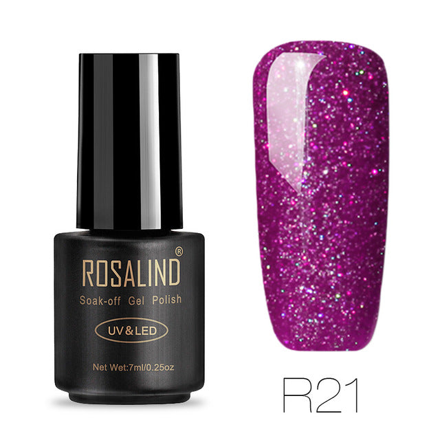 ROSALIND Gel Varnish Nail Polish All For Manicure Set 7ML Semi Permanent Vernis UV Base Coat Nails Art Gel Nail Polish Lacquer