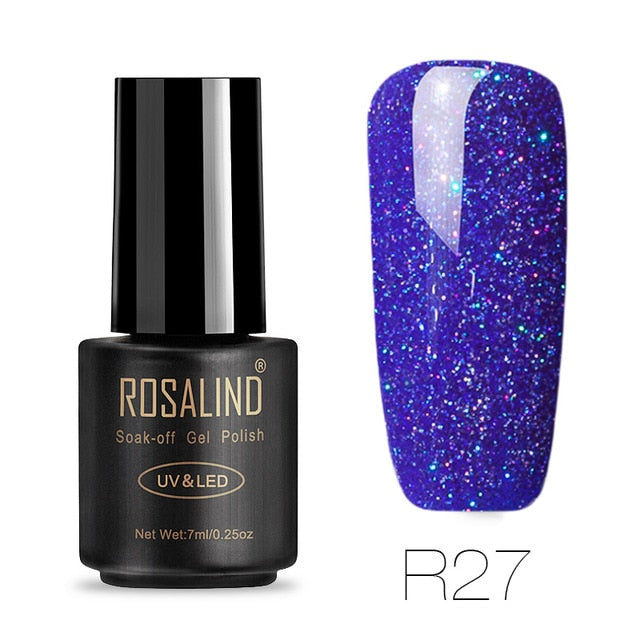 ROSALIND Gel Varnish Nail Polish All For Manicure Set 7ML Semi Permanent Vernis UV Base Coat Nails Art Gel Nail Polish Lacquer