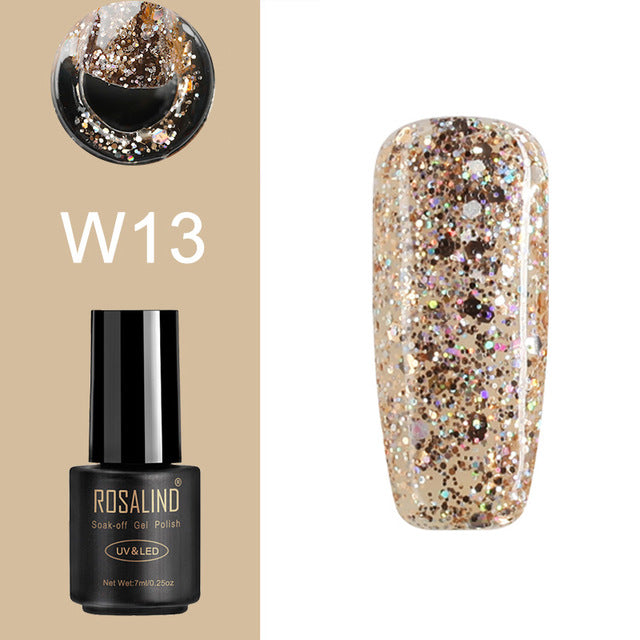 ROSALIND Gel Varnish Nail Polish All For Manicure Set 7ML Semi Permanent Vernis UV Base Coat Nails Art Gel Nail Polish Lacquer