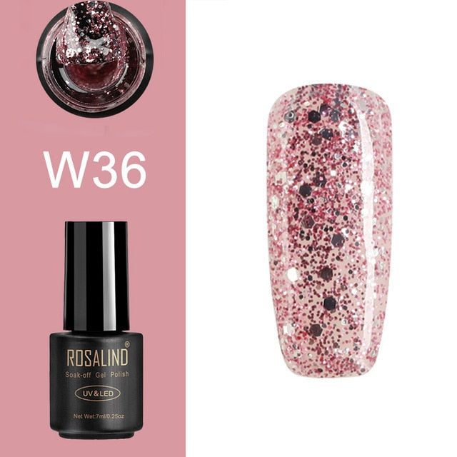 ROSALIND Gel Varnish Nail Polish All For Manicure Set 7ML Semi Permanent Vernis UV Base Coat Nails Art Gel Nail Polish Lacquer