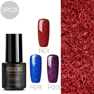 ROSALIND Gel Varnish Nail Polish All For Manicure Set 7ML Semi Permanent Vernis UV Base Coat Nails Art Gel Nail Polish Lacquer