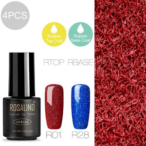 ROSALIND Gel Varnish Nail Polish All For Manicure Set 7ML Semi Permanent Vernis UV Base Coat Nails Art Gel Nail Polish Lacquer