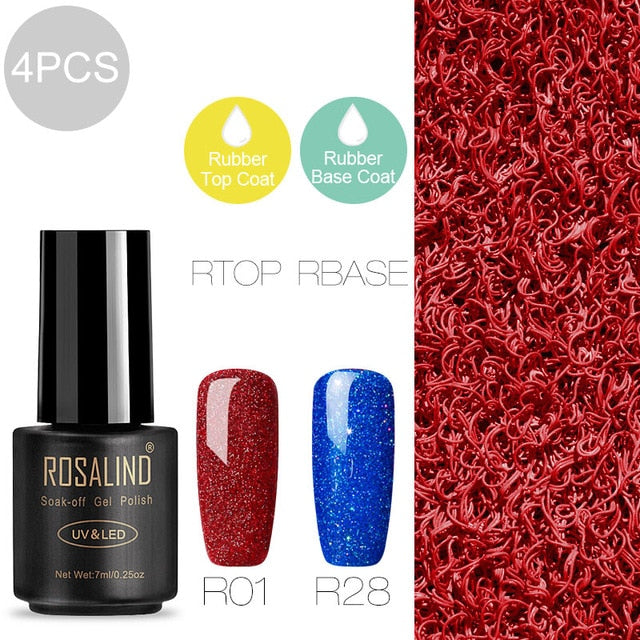 ROSALIND Gel Varnish Nail Polish All For Manicure Set 7ML Semi Permanent Vernis UV Base Coat Nails Art Gel Nail Polish Lacquer