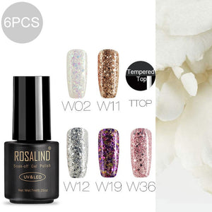 ROSALIND Gel Varnish Nail Polish All For Manicure Set 7ML Semi Permanent Vernis UV Base Coat Nails Art Gel Nail Polish Lacquer